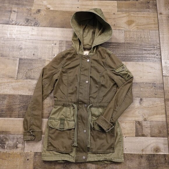 Hollister Jackets & Blazers - Hollister Jacket Women's extra small Army Green Waist Military Field Chore‎ Coat